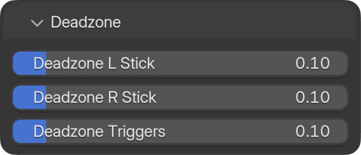 Deadzone settings